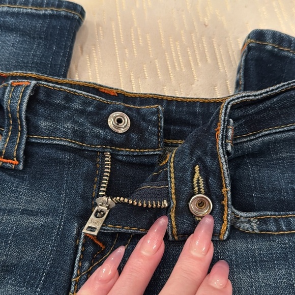 TRUE RELIGION Girls’ Julie Straight Leg Jeans, size 7 - Picture 12 of 16